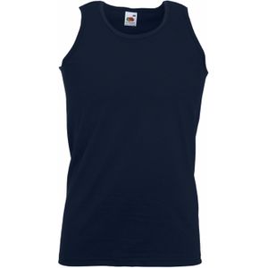 Fruit of the Loom tanktop/singlet/hemd - donkerblauw - katoen