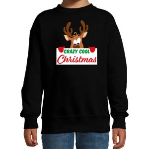 Crazy cool Christmas Kerstsweater / Kersttrui zwart voor kinderen