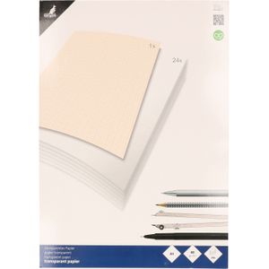 A3 overtrekpapier / transparant tekenpapier - 24 vellen