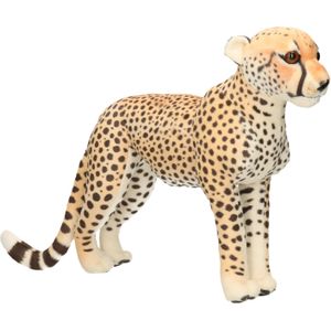Living Earth serie - Pluche knuffel dieren Cheetah/jachtluipaard van 35 cm