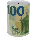 Out Of The Blue Spaarpot 100 Euro Bankbiljet - Metaal - 22 X 15 cm - Kind/Volwassenen - XXL-size