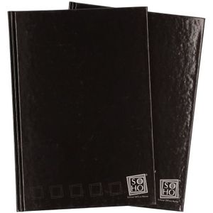 2x Luxe zwarte schriften gelinieerd A4 formaat