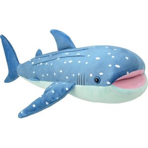 Pluche walvishaai/haaien knuffel 42 cm - Haaien vissen/zeedieren knuffels - Speelgoed voor kinderen