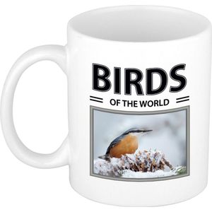 Dieren foto mok Boomklever - 300 ml - birds of the world - cadeau beker / mok Boomklever vogels liefhebber
