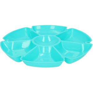 Excellent Houseware Hapjes/chips serveerschaal ijs blauw 29 cm - Serveerschalen/dienbladen