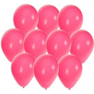 60x stuks Roze party ballonnen 27 cm