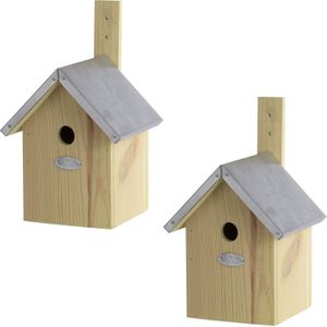 2x Vogelhuisjes/nestkastjes pimpelmees / pimpelmeesjes 32 cm