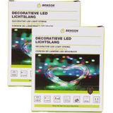 Lichtsnoer - 2x - LED - multicolor - waterdicht - 13M - lichtslang / feestversiering
