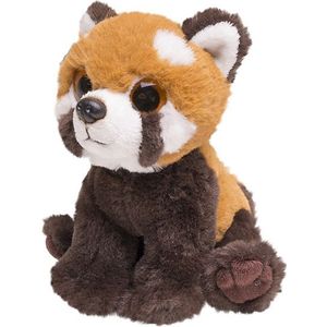Pluche rode panda knuffeldier van 13 cm - Speelgoed dieren knuffels cadeau voor kinderen