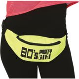 Foute 80s/90s party verkleed accessoire set - neon oranje - jaren 80/90 thema feestje