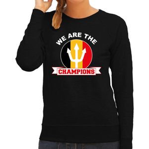 We are the champions zwarte sweater / trui Belgie supporter EK/ WK voor dames