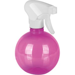Plantenspuit/waterverstuiver- wit/roze - 400 ml - kunststof - sprayflacon