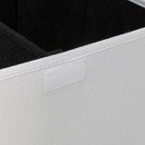 5Five Eureka sorteer wasmand - 74 liter - wit - 37 x 37 x 60 cm - MDF/Polyester stof