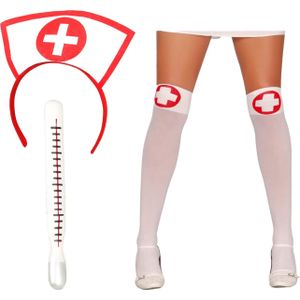 Sexy zuster/verpleegster verkleed set - 3-delig - carnaval accessoires
