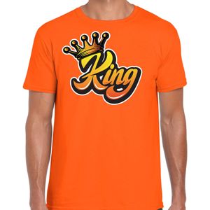 Oranje koningsdag King t-shirt voor heren