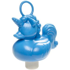 Blauw Eenhoorn Badeend Badspeelgoed 12 cm - Met Oogje Voor Het Hengelspel - Uitdeelspeelgoed