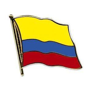Supporters Pin broche speldje Vlag Colombia 20 mm