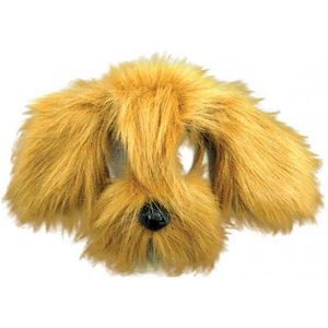 Bruine hond masker met vacht