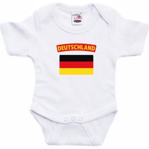 Deutschland romper met vlag Duitsland wit voor babys