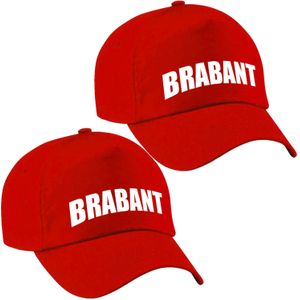 4x stuks Brabant pet/cap rood volwassenen