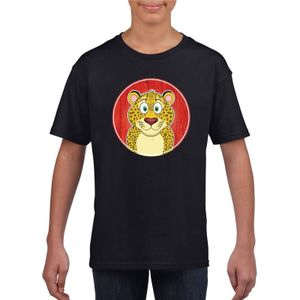 T-shirt luipaard zwart kinderen