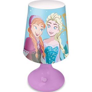 Disney Frozen tafellamp/bureaulamp/nachtlamp voor kinderen - lila - kunststof - 18 x 9 cm