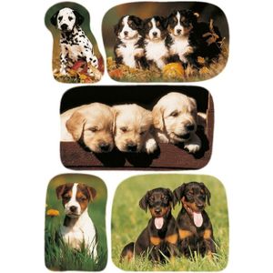 45x Honden/puppy dieren stickers