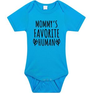 Mommys favourite human cadeau baby rompertje blauw jongens