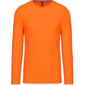 Grote maten oranje longsleeve shirt XXXL