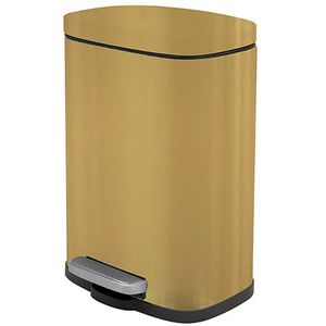 Pedaalemmer Venice - goud - 5 liter - metaal - 21 x 30 cm - soft-close - toilet/badkamer