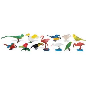 Plastic speelgoed figuren  tropische vogels