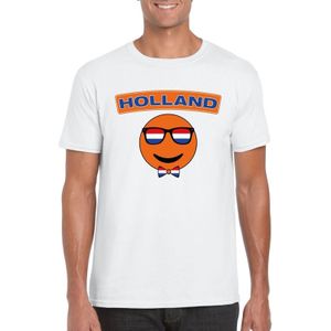 Holland coole smiley t-shirt wit heren