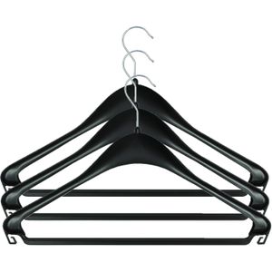 12x Kunststof kledinghangers zwart