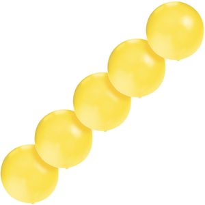 Set van 5x stuks groot formaat gele ballon met diameter 60 cm