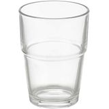 Waterglazen/drinkglazen - 12x - transparant - kristalglas - stapelbaar - 270 ml