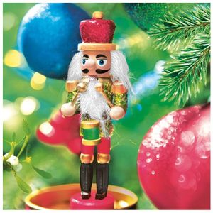 Maki kerst thema servetten - 20x st - 33 x 33 cm - notenkraker - papier - kerstservetten