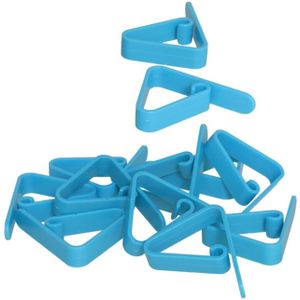 Gerim Kitchen Solutions Tafelkleedklemmen - 8x stuks - blauw - kunststof