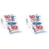 Set van 3x stuks toiletpapier rollen 50 jaar man verjaardagscadeau decoratie/versiering