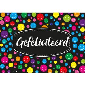 10x stuks gefeliciteerd ansichtkaart/wenskaart A5-formaat