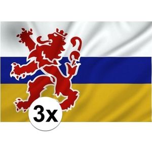 3x Provincie Limburg vlaggen 1 x 1.5 meter