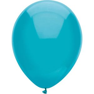 Ballonnen - turquoise blauw - verjaardag/thema feest - 100x stuks - 29 cm