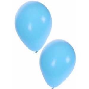 50x stuks lichtblauwe ballonnen 25 cm