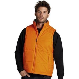 Oranje bodywarmer voor heren