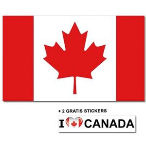 Canadese vlag  2 gratis stickers