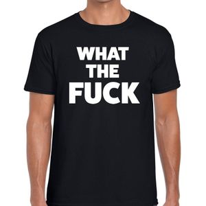 What the Fuck tekst t-shirt zwart heren