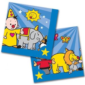 60x Bumba themafeest servetten blauw 33 x 33 cm papier