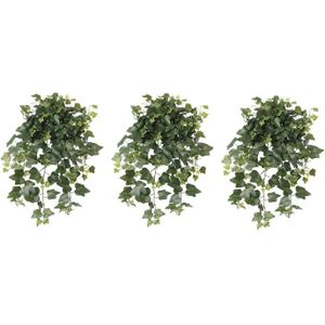 3x Groene Hedera Helix/klimop kunstplant 65 cm voor buiten - UV kunstplanten/nepplanten - Weerbestendig