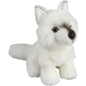 Pluche Witte Poolwolf Knuffel 18 cm - Wolven Pooldieren Knuffels - Speelgoed Voor Kinderen