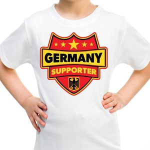 Duitsland / Germany schild supporter  t-shirt wit voor kinderen