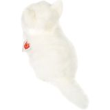 Knuffeldier Britse korthaar kat/poes - zachte pluche stof - premium kwaliteit knuffels - wit - 20 cm